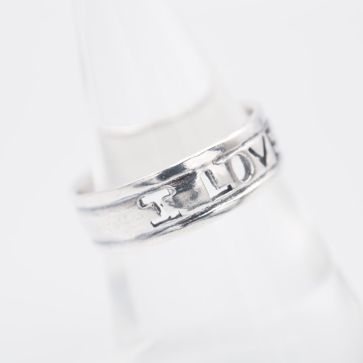 J067 ヴィンテージ 925刻印 リング 透かし彫り メッセージ デザイン