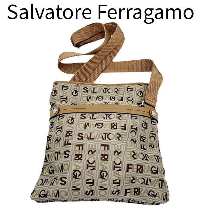 Salvatore Ferragamo フェラガモ ショルダーバッグ キャンバス