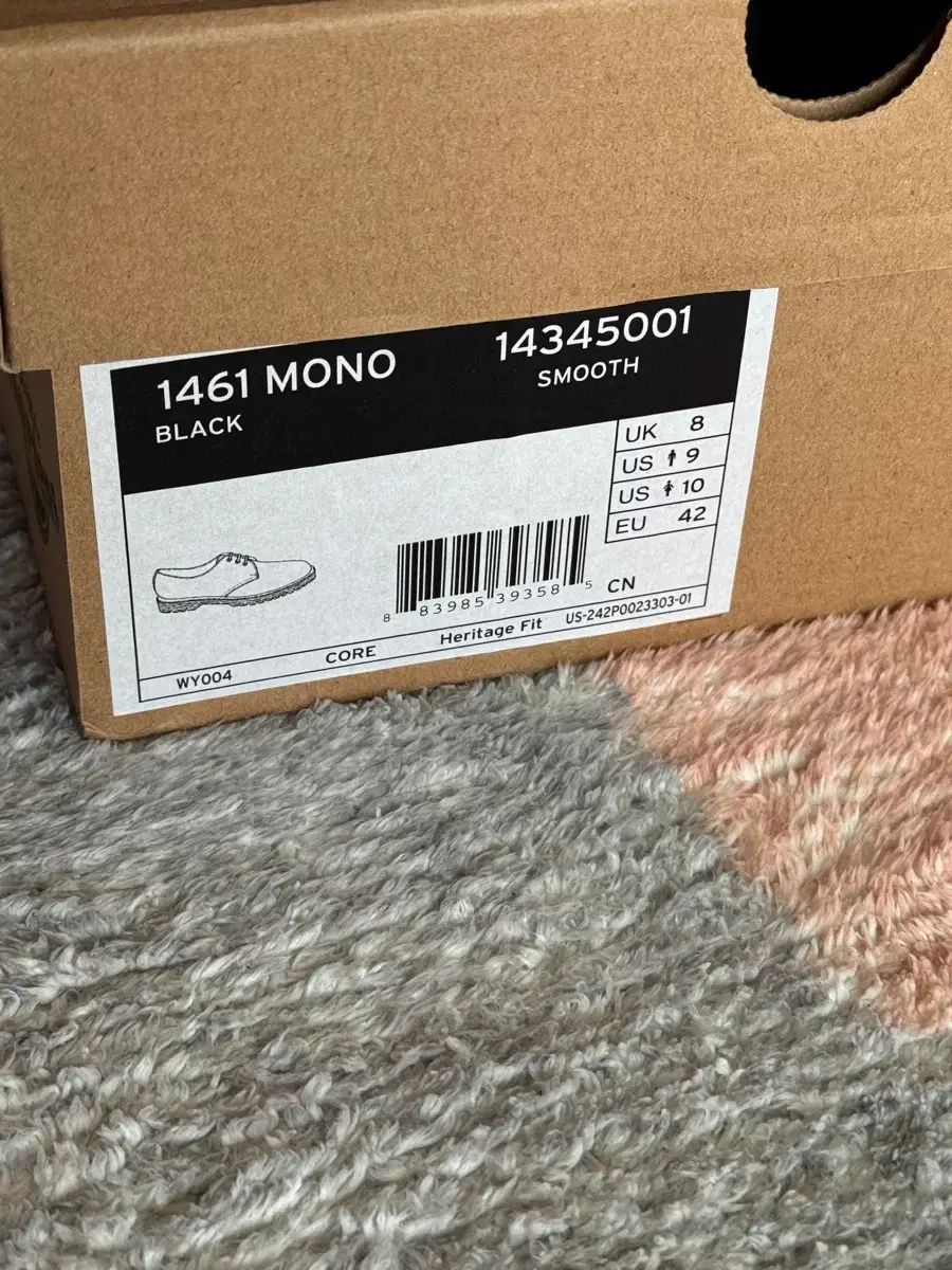  270 DR MARTENS ドクターマーチン 1461 ウール スムース ブラック ローファー ブーツ 革靴