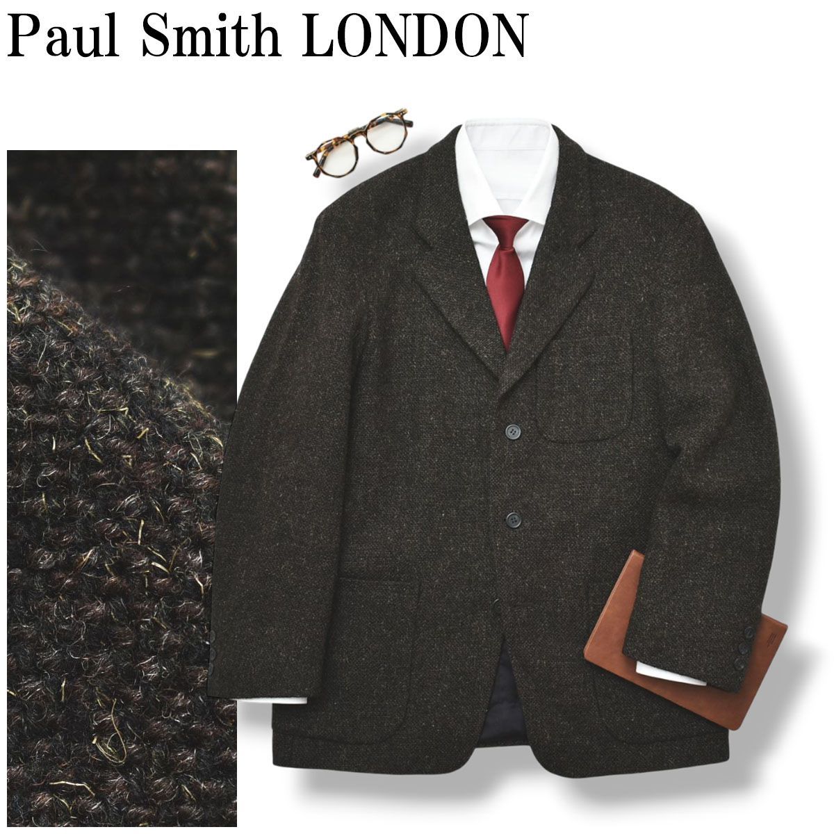 美品】 ポールスミス ロンドン Paul Smith LONDON ツイード シングル