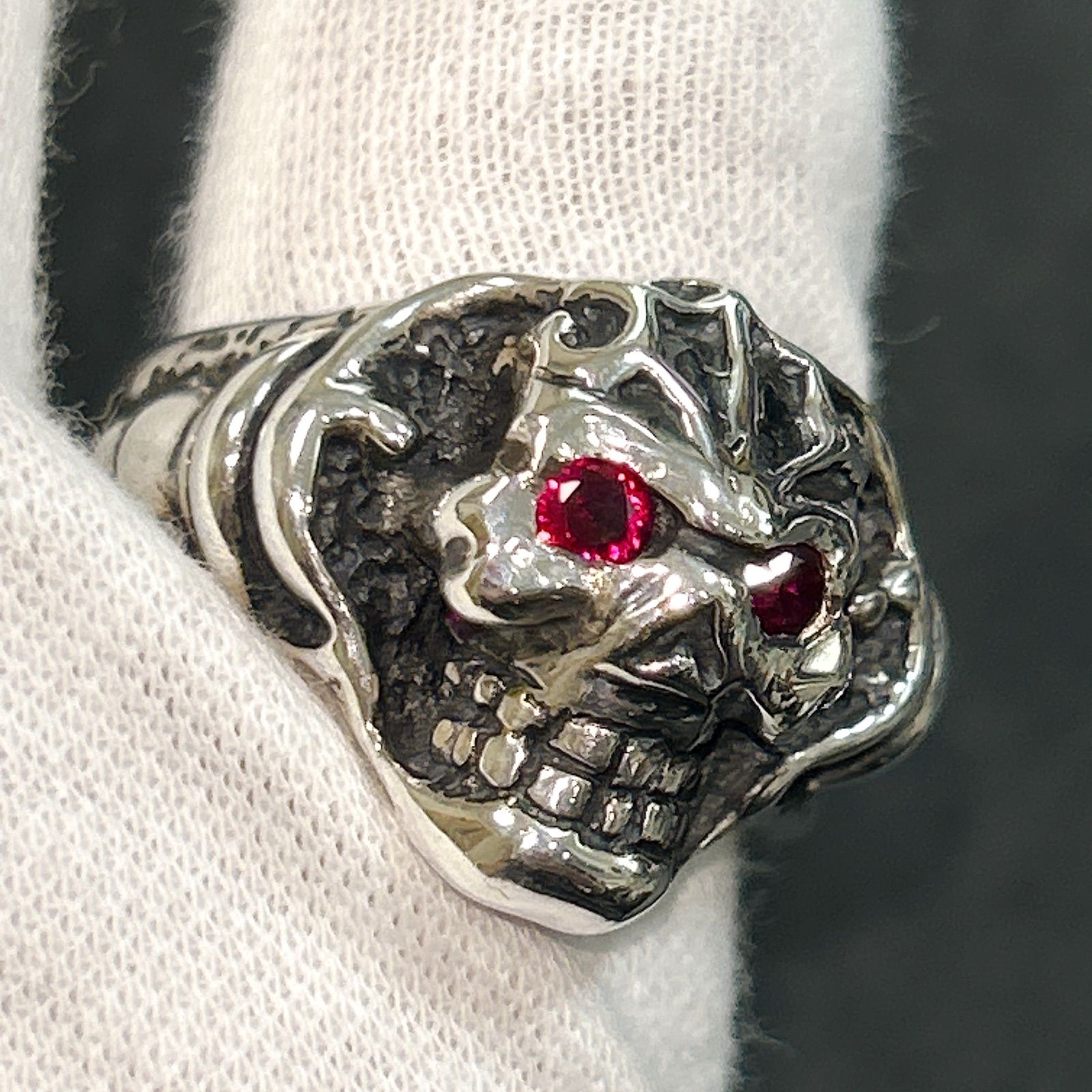 TRAVIS WALKER トラヴィスワーカー 髑髏 ルビー リング 27号 シルバー 925