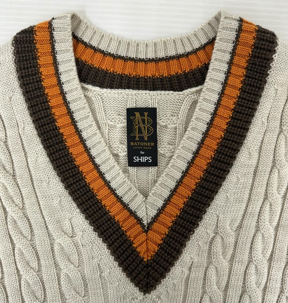 中古品】BATONER for SHIPS バトナ―×シップス チルデンニット サイズ1