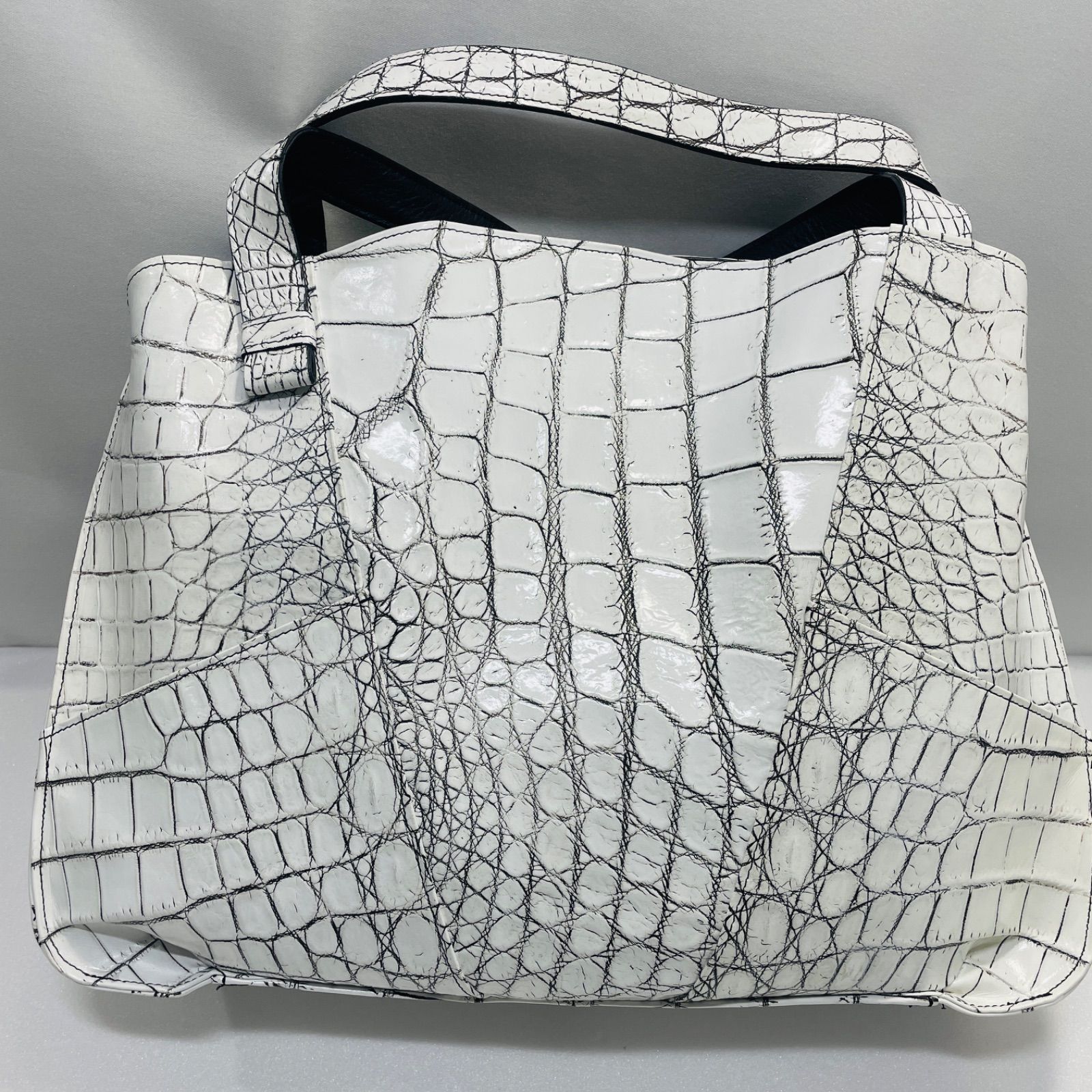 クロコダイル ワニ革バッグ JRA認定 ハンドバッグ ショルダーバック