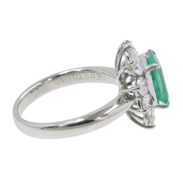 ノンブランド宝石 Pt900エメラルドダイヤリング#11 【無料ギフト