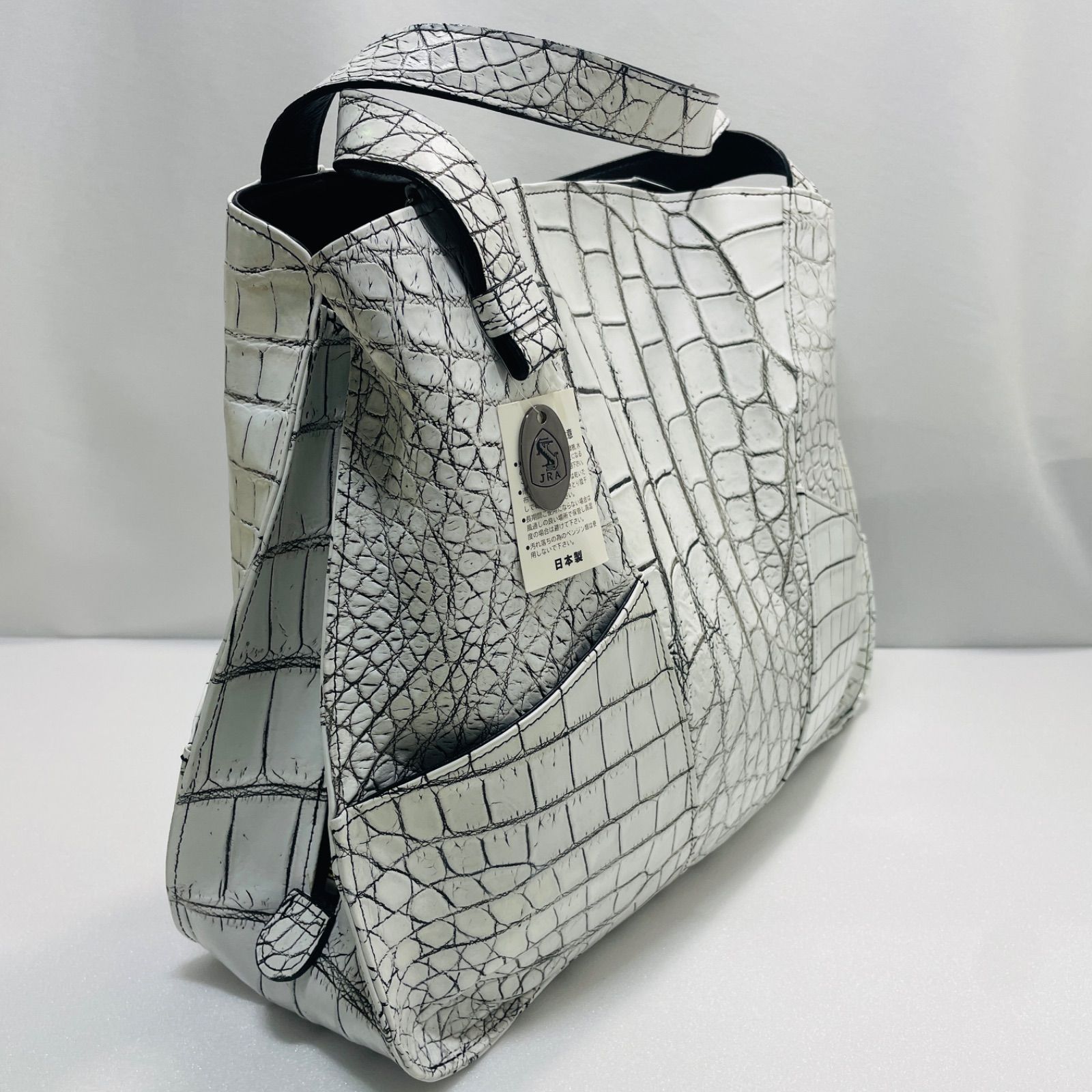 クロコダイル ワニ革バッグ JRA認定 ハンドバッグ ショルダーバック
