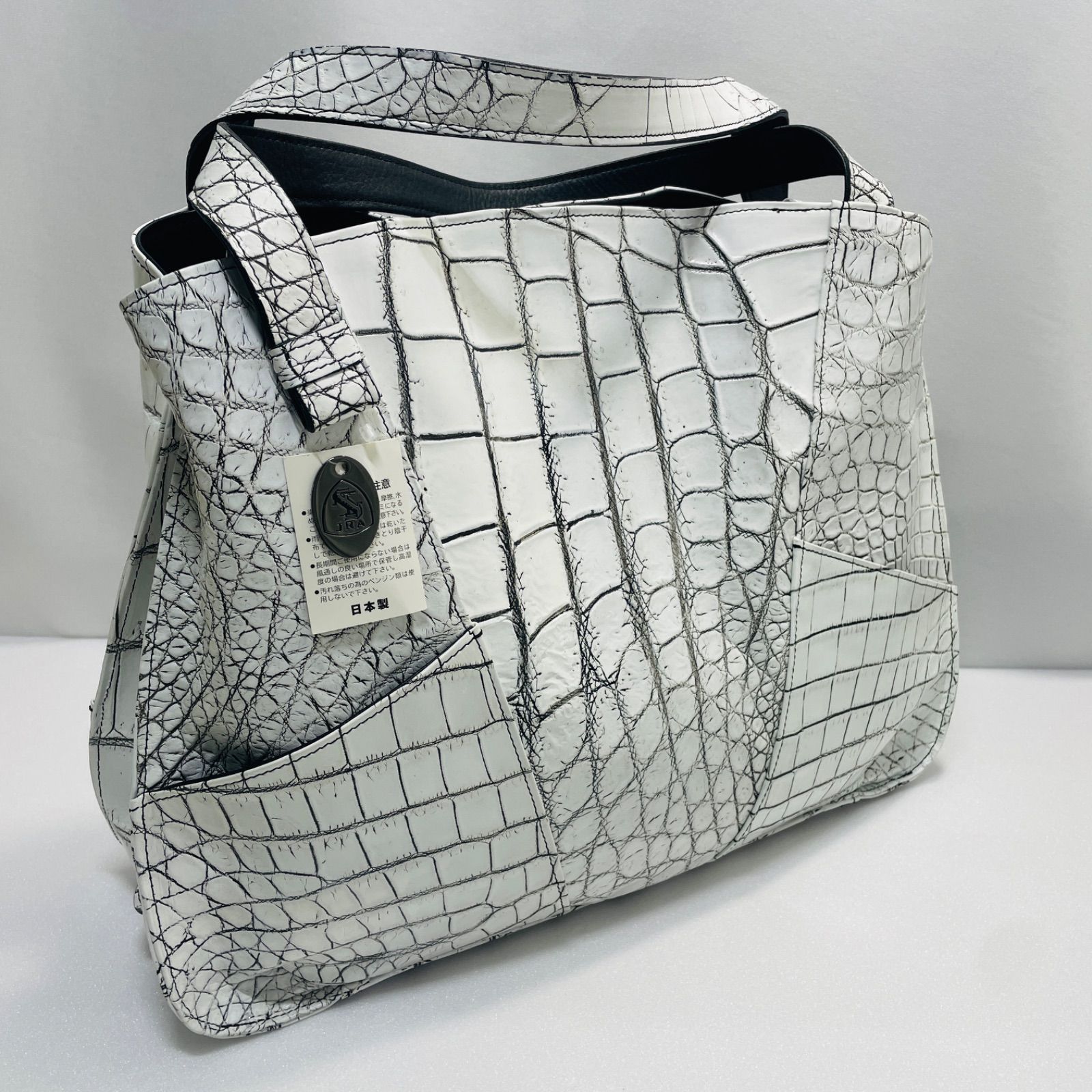 クロコダイル ワニ革バッグ JRA認定 ハンドバッグ ショルダーバック