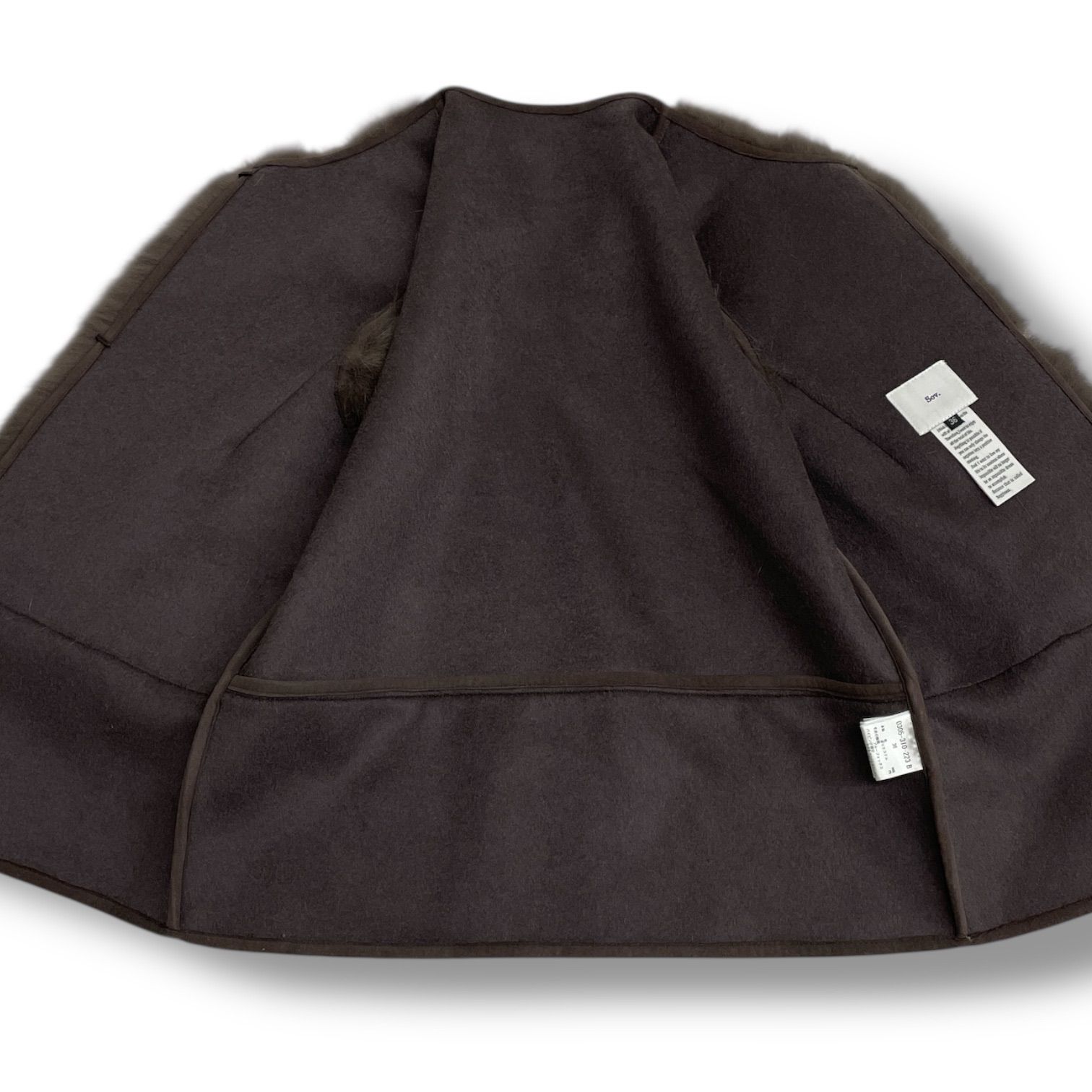 Sov. ソブ ブルーフォックスファー ベスト ジレ リアルファー ファー