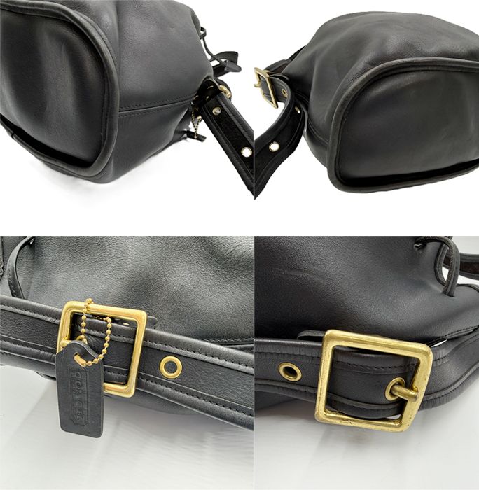 COACH コーチ 巾着 ショルダーバッグ レザー 肩掛け 斜め掛け可能