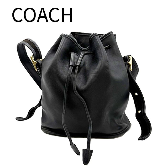 COACH コーチ 巾着 ショルダーバッグ レザー 肩掛け 斜め掛け可能