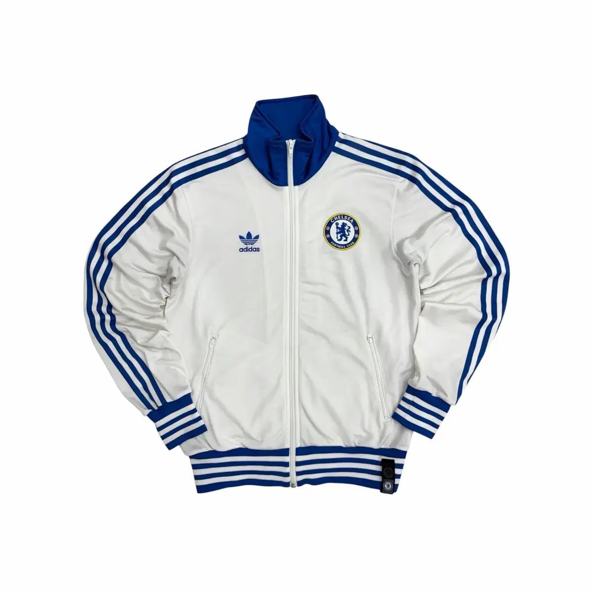 adidas トラックジャケット ジャージ 白青 チェルシー アディダス チェルシー 白 トラックジャージ サッカートップス ジップ