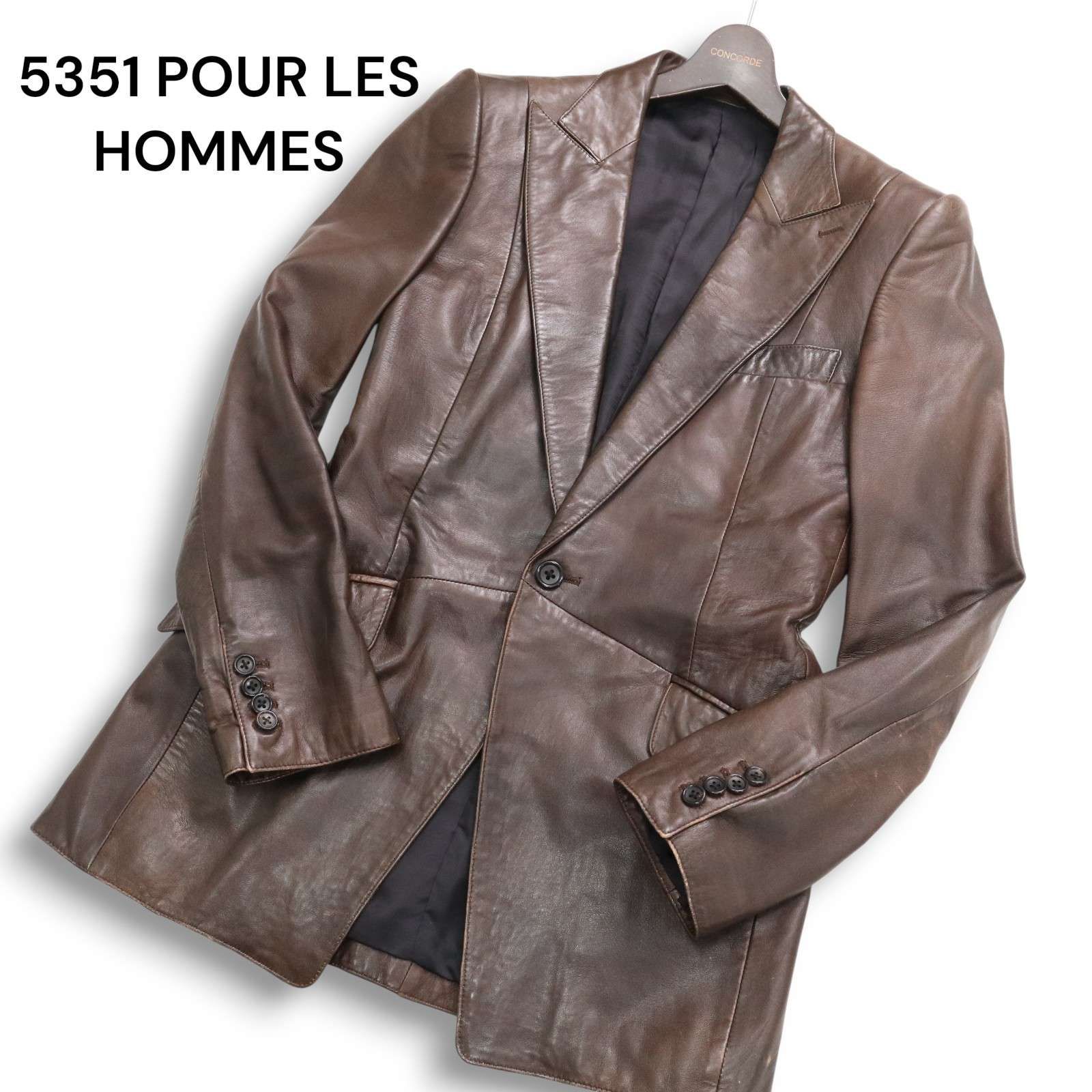 定価12万☆ 5351 POUR LES HOMMES 5351プールオム 秋冬 羊革☆ ラム