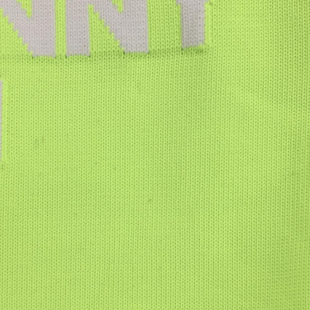 美品】マスターバニー セーター 蛍光グリーン×白 胸元ロゴ ニット