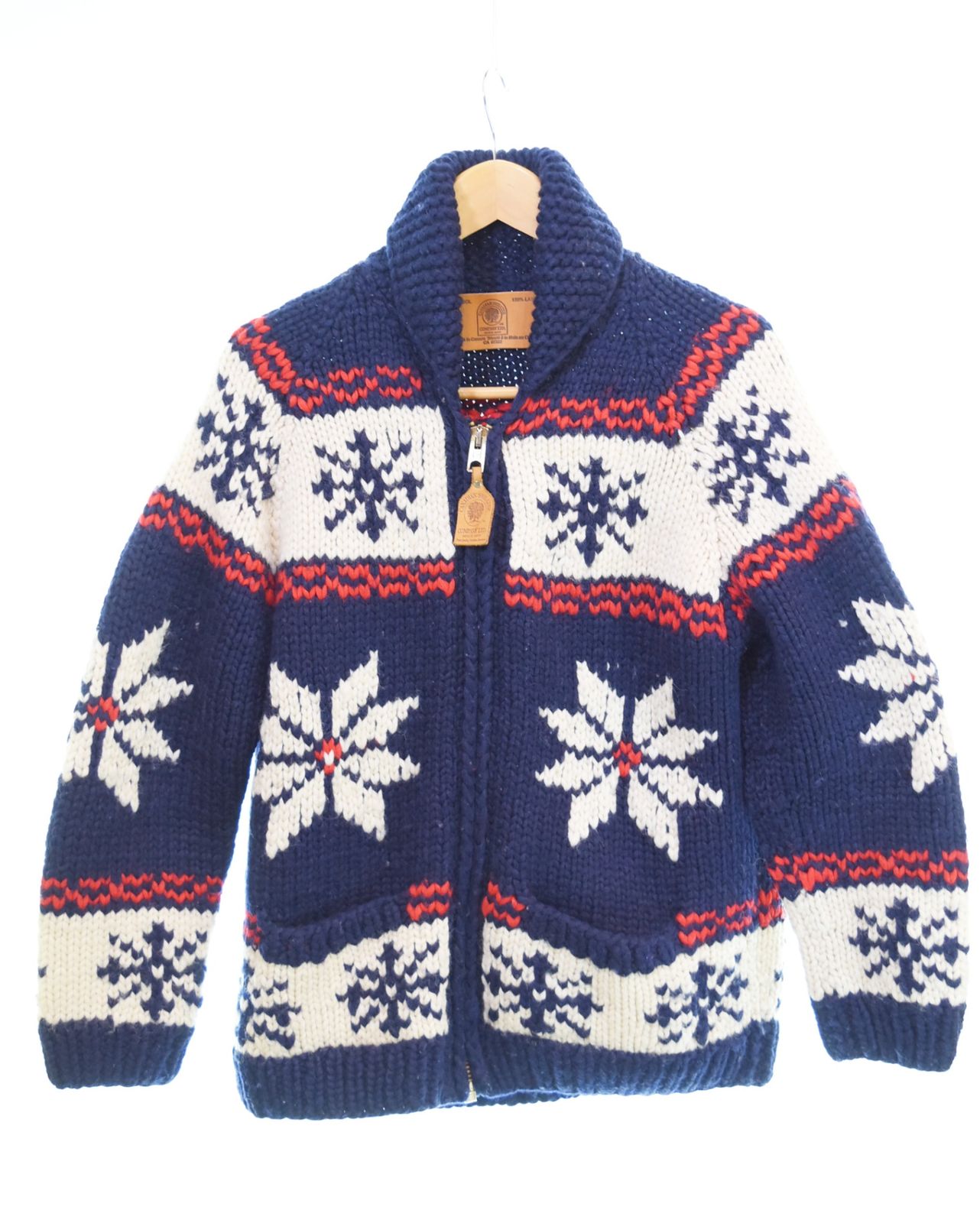 カナディアンセーター ウール カウチン 雪の結晶 ニット セーター CA 07322 ジャケット マルチ 103 MT 3492