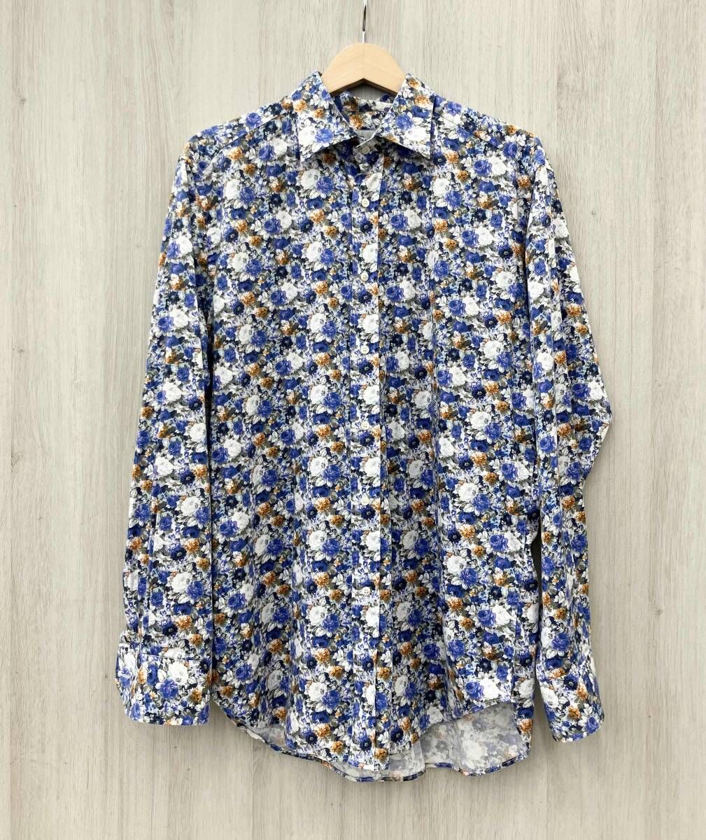 ETRO エトロ 112-12914 メンズ 長袖シャツ ブルー系 サイズL