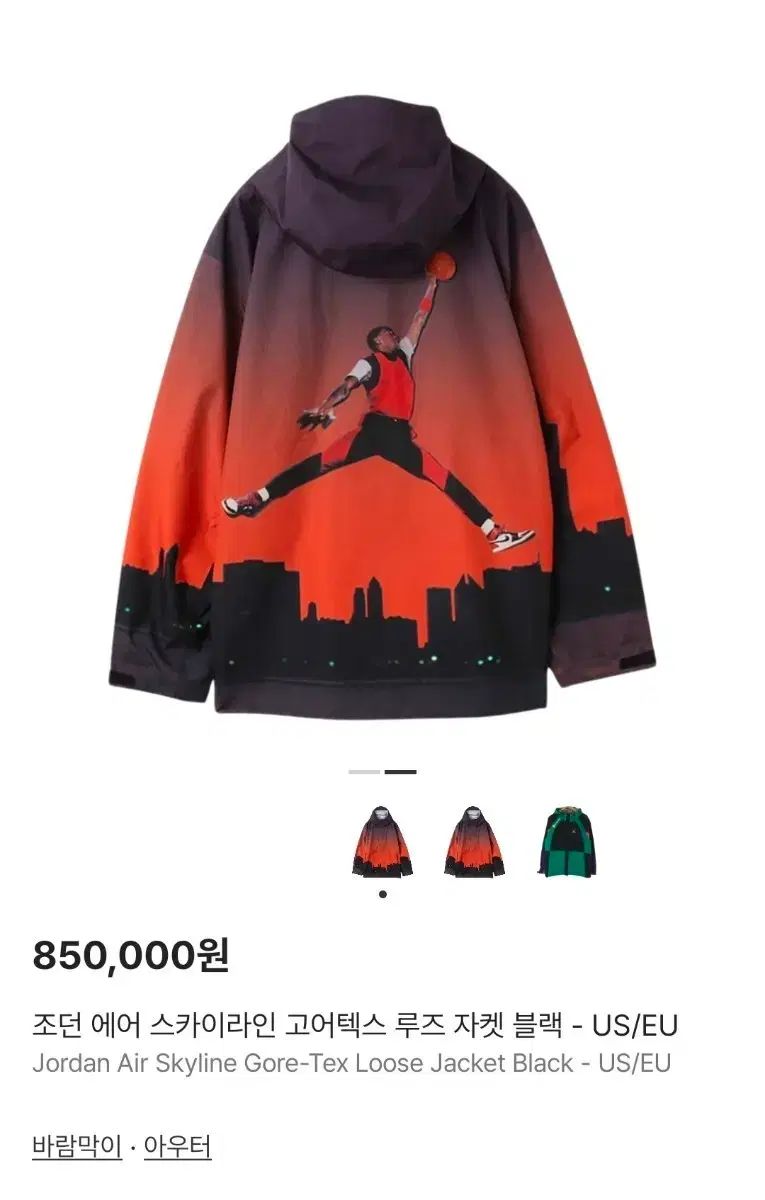 ジョーダン スカイライン ゴアテックス ルーズ ジャケット