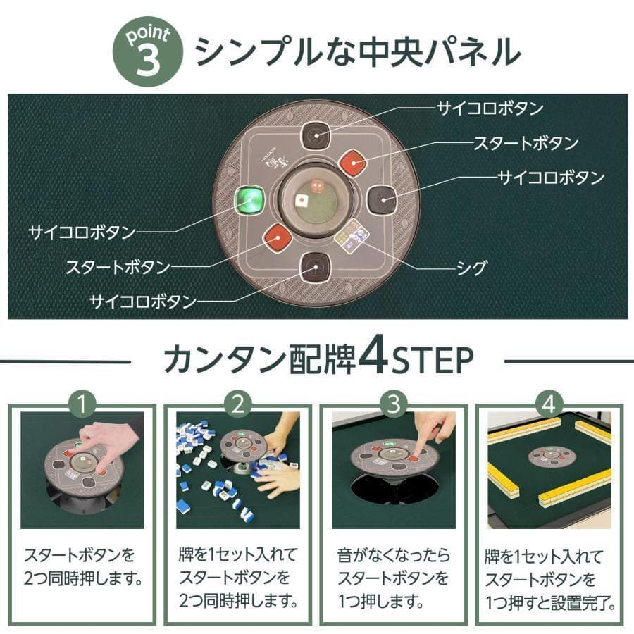 新 全自動麻雀卓 28mm 家庭用 折りたたみ 三人打ち 麻雀セット 79雀荘