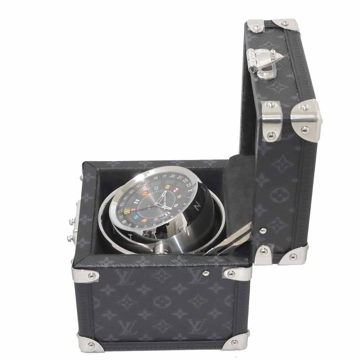 【希少品】 ヴィトン Q1Q000 タンブール GMT 置き時計 駅南やまご質店オンラインショップ / ヴィトン Q1Q000 タンブール