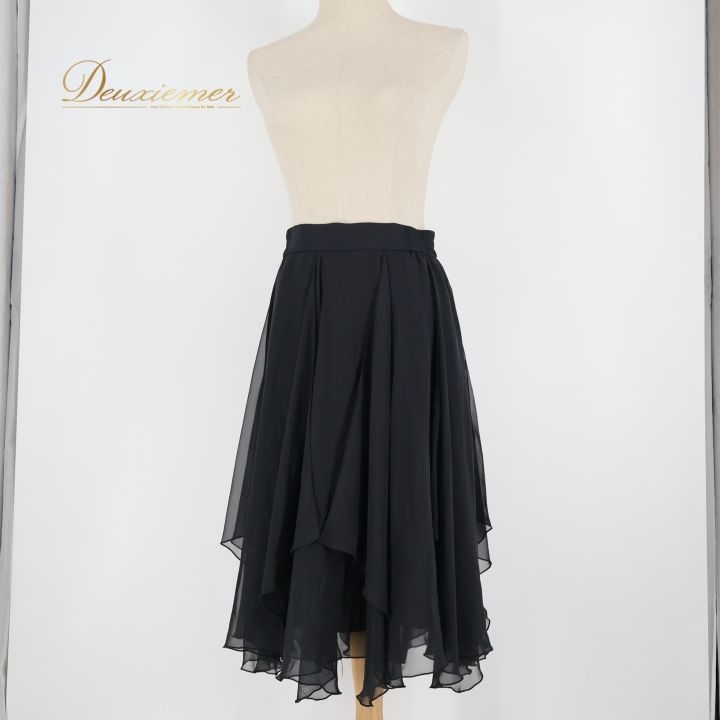 社交ダンス 衣装 スカート ブラック系 チャコット Chacott 黒 レッスン