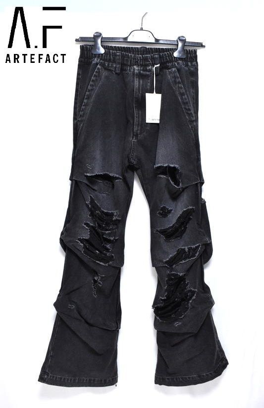 新品 A.F ARTEFACT デニムタックバギーパンツ【2】【3】 ag-8060-1