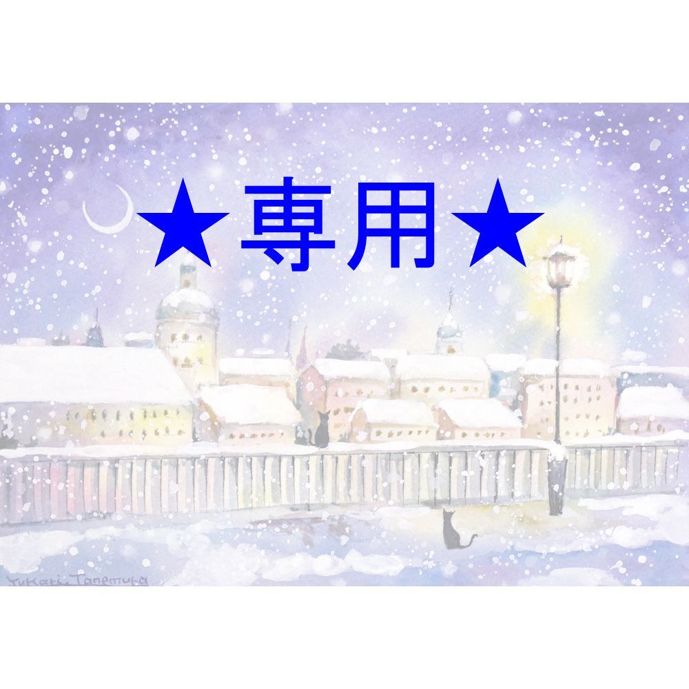 yu to 19さま 原画 泡雪のイルミネーション A 水彩画 2870