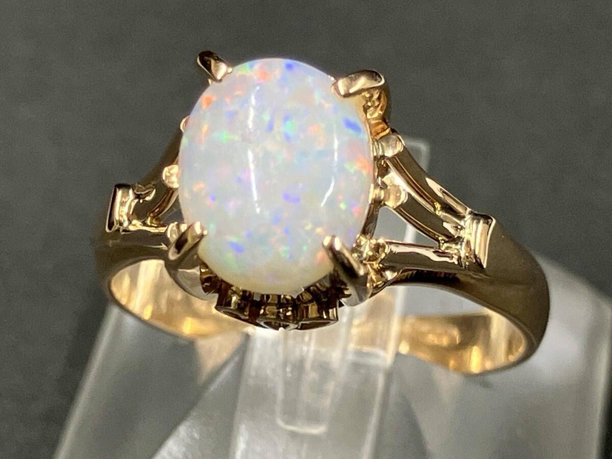 クリーニング済】K18 ゴールド リング 総重量約3.9g 約12号 天然