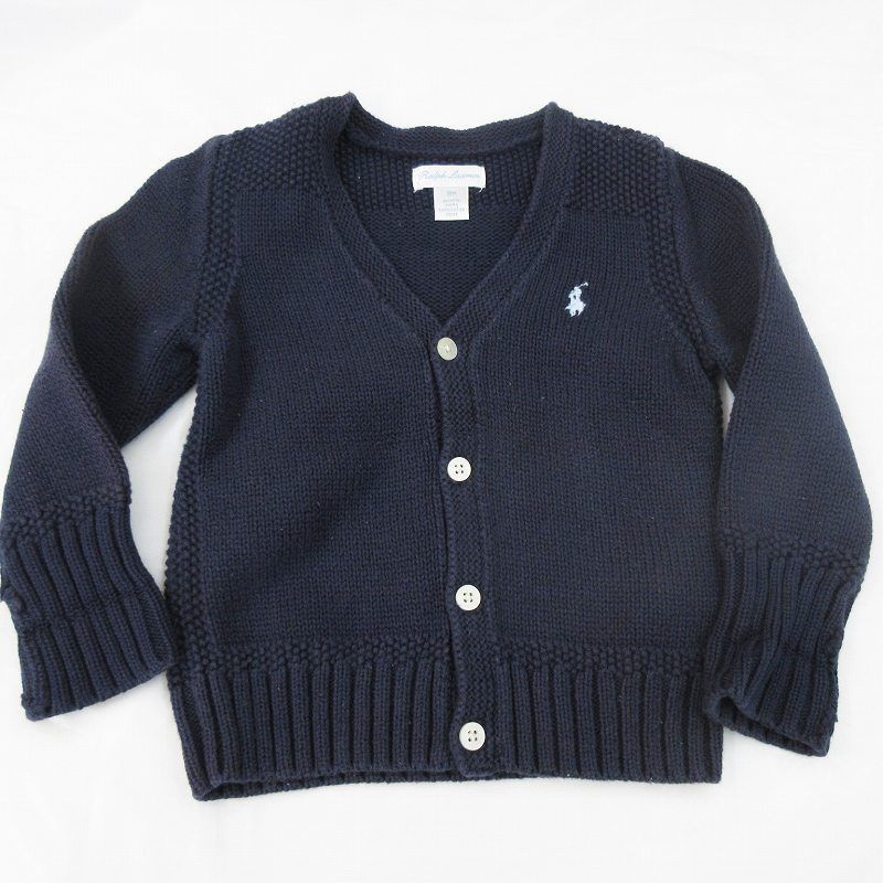 ラルフローレン RALPH LAUREN カーディガン ケーブルニット 長袖 紺