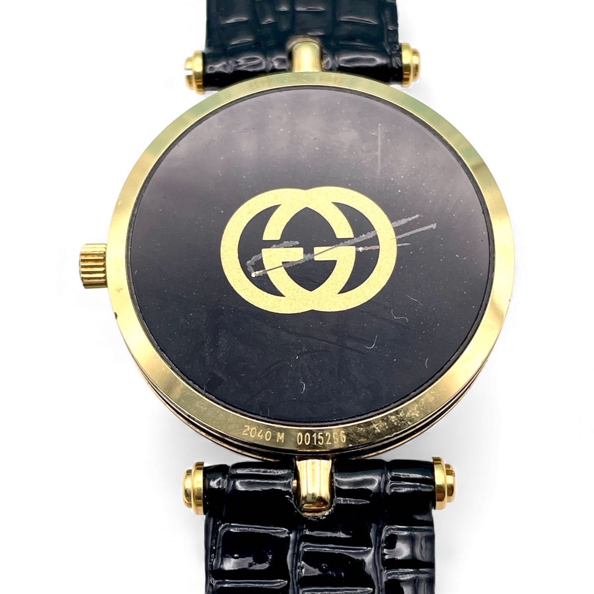 稼働□ GUCCI グッチ 2040M メンズ腕時計 クォーツ ステンレス