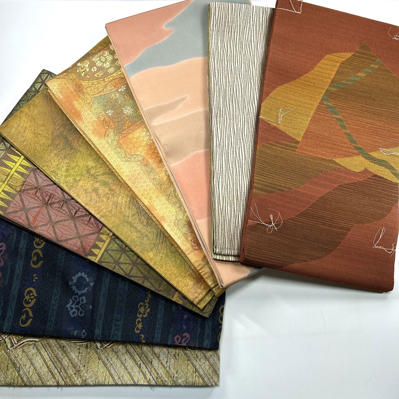 袋帯 8枚 正絹 帯おまとめ売り 同梱購入歓迎 リメイク用 着付け練習用