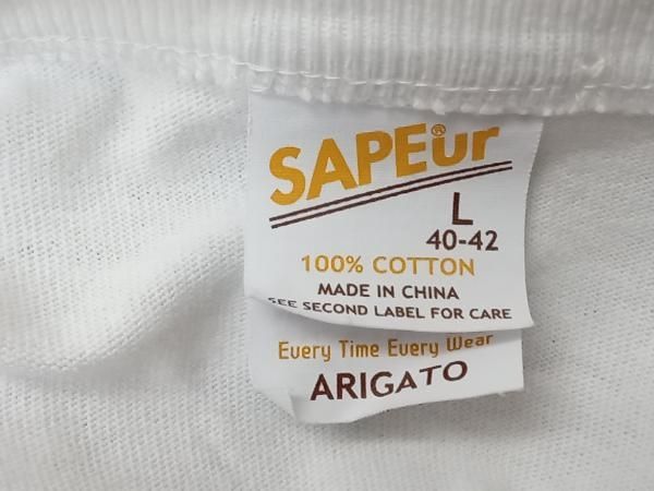 SAPEur GODDESS OF VICTORY 半袖Tシャツ サプール ホワイト サイズL