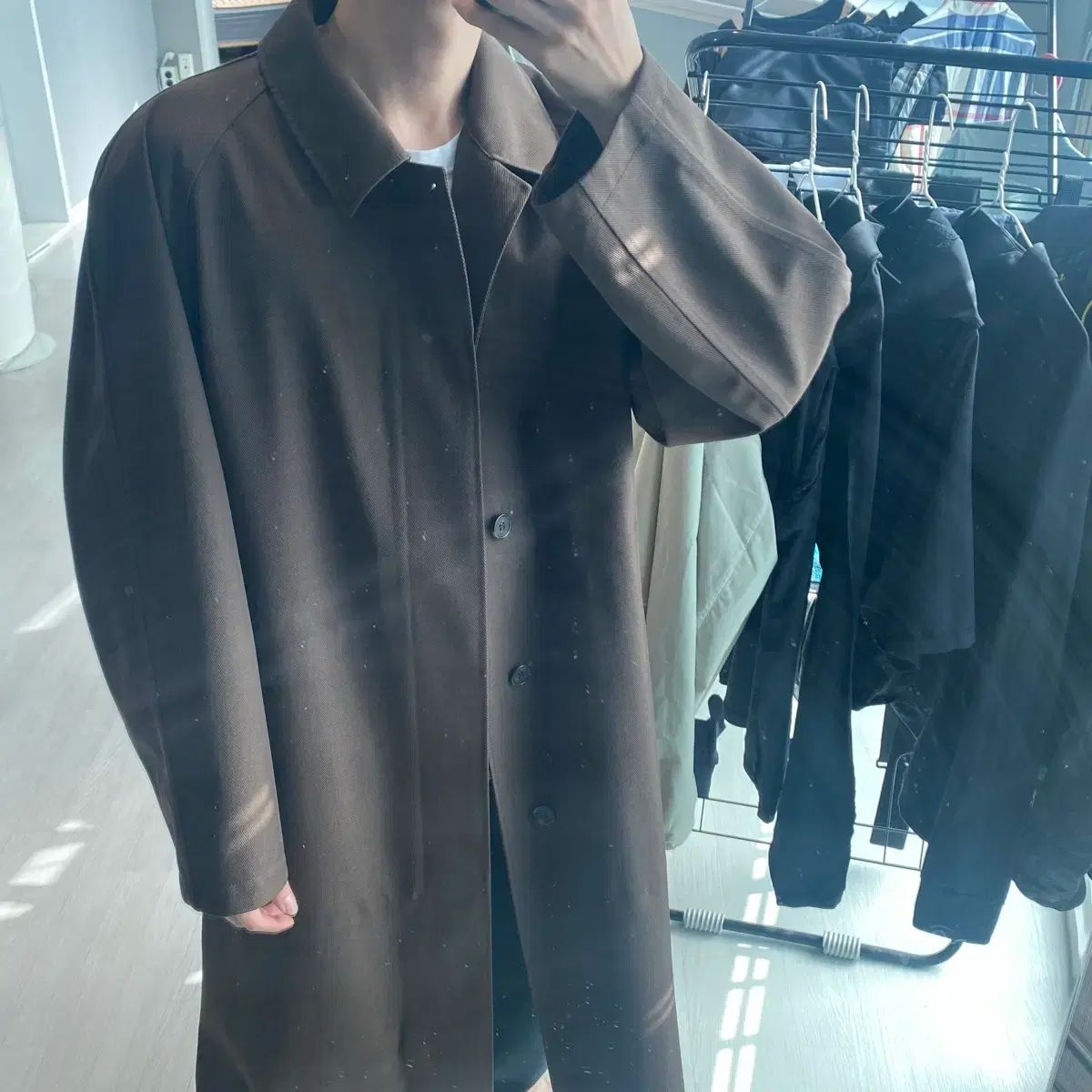 UNIQLO U ユニクロユー ウィンドブレーカー バルマカーン コート XL ブラウン