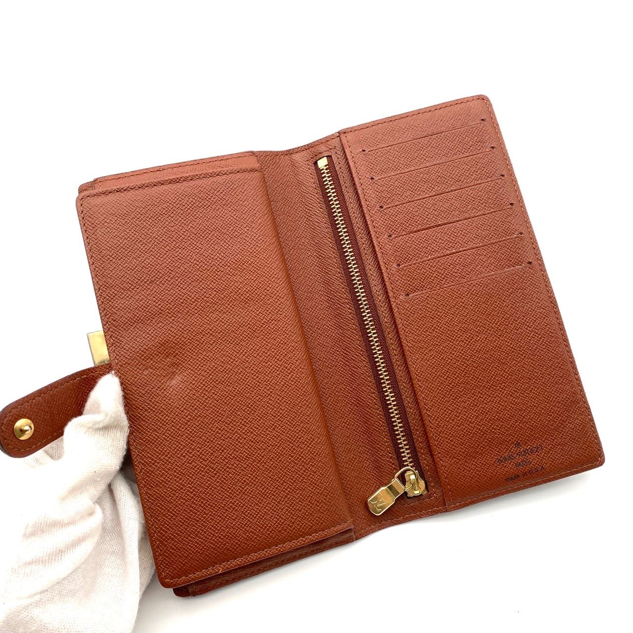 ルイヴィトン モノグラム コンチネンタル クラッチ がま口財布 二