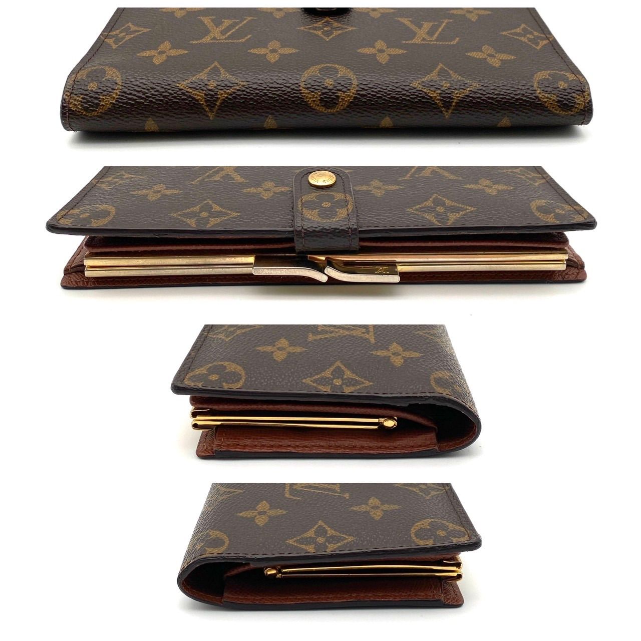 ルイヴィトン モノグラム コンチネンタル クラッチ がま口財布 二