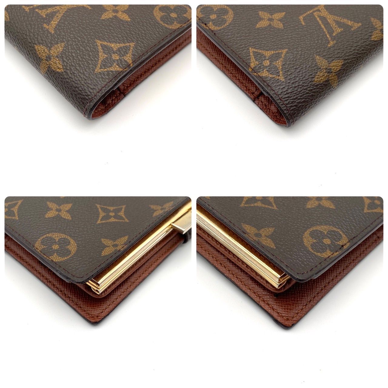 ルイヴィトン モノグラム コンチネンタル クラッチ がま口財布 二