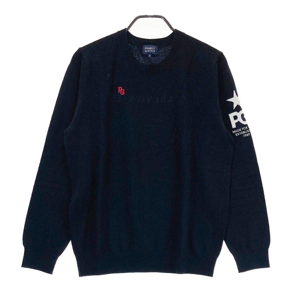 【美品】PEARLY GATESパーリーゲイツ ニット　ネイビー　6（XL） サイズ：6 PEARLY GATES パーリーゲイツ ウール ニットセーター