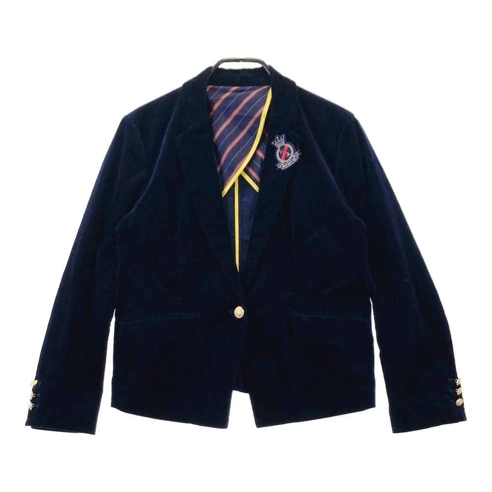 サイズ M AND PER SE アンパスィ コーデュロイ テーラードジャケット ネイビー系 ゴルフウェア レディース ストスト