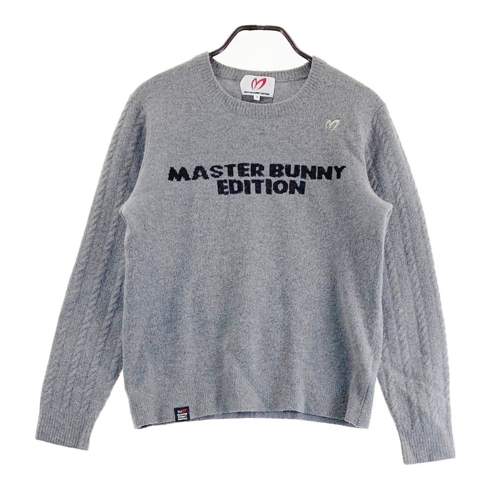サイズ 5 MASTER BUNNY EDITION マスターバニーエディション ウール混 ニットセーター グレー系 ゴルフウェア メンズ ストスト