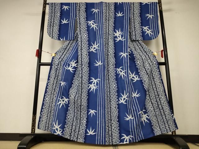 平和屋着物∴夏物 浴衣 綿絽 笹間道 綿 jd