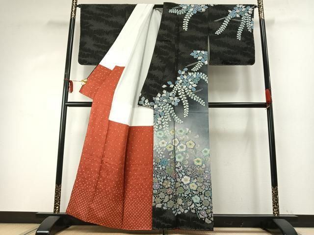 平和屋着物 吉乃一廉 幻の辻が花 訪問着 辻が花 銀通し地 正絹 fy