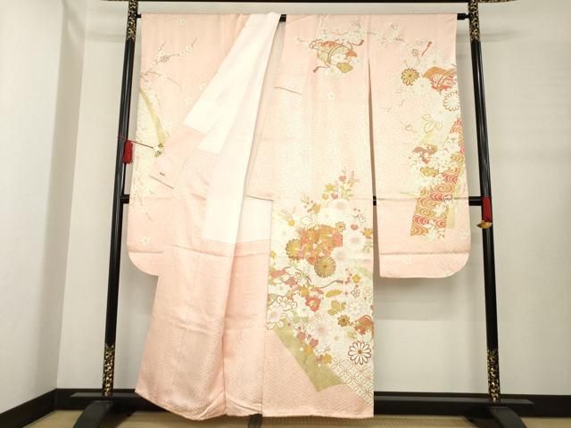 平和屋着物 創業460年 千總 振袖 花文箱文 金彩 三越扱い 正絹 ck