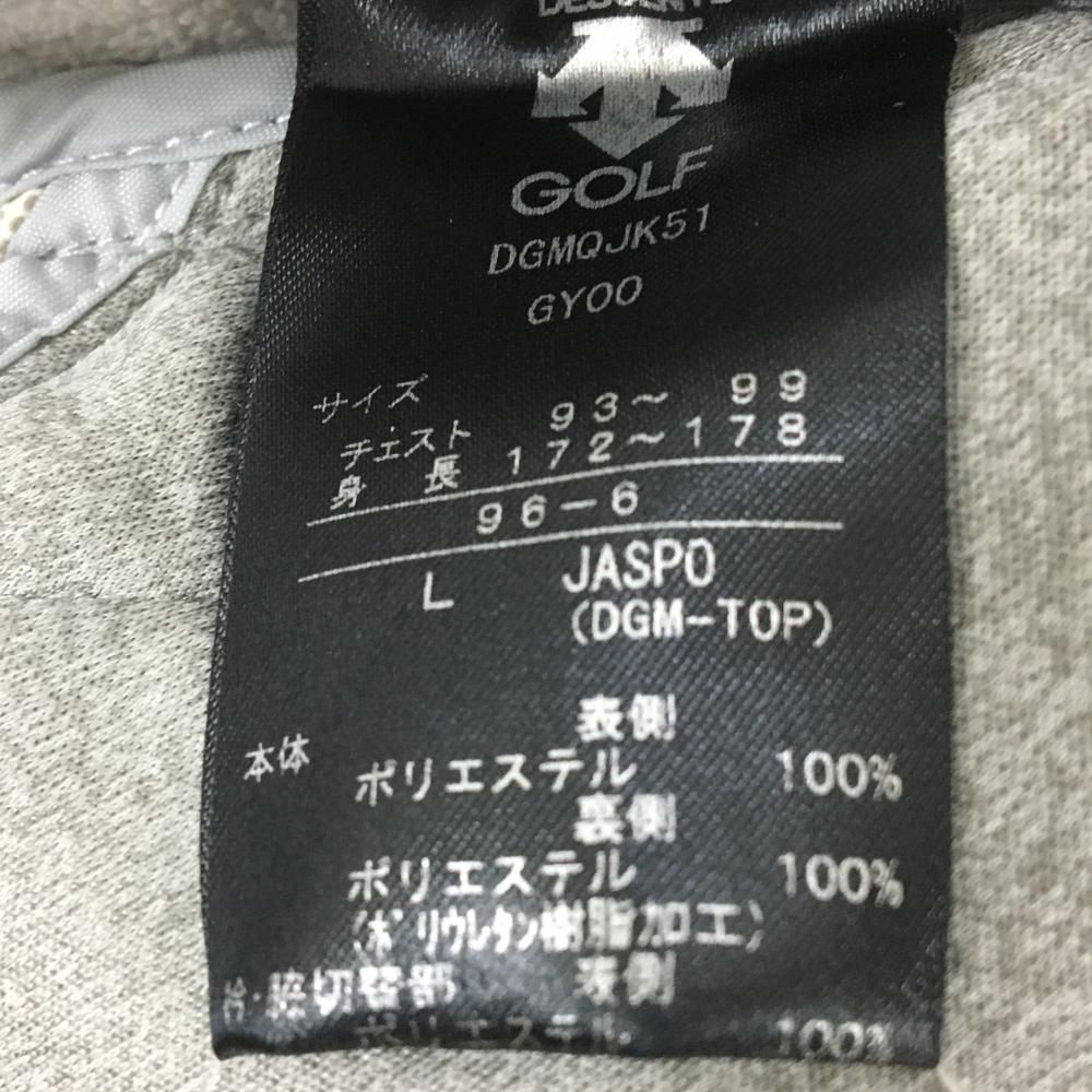 美品】デサントゴルフ ダウンベスト 杢グレー シリコンロゴ サイド切替