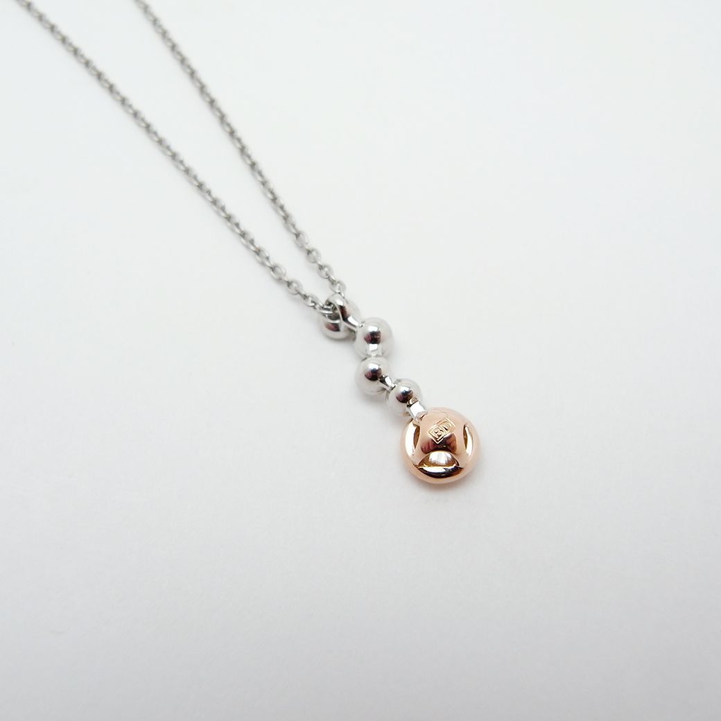 カシケイ ベゼル ペンダント ネックレス ブラウンダイヤモンド