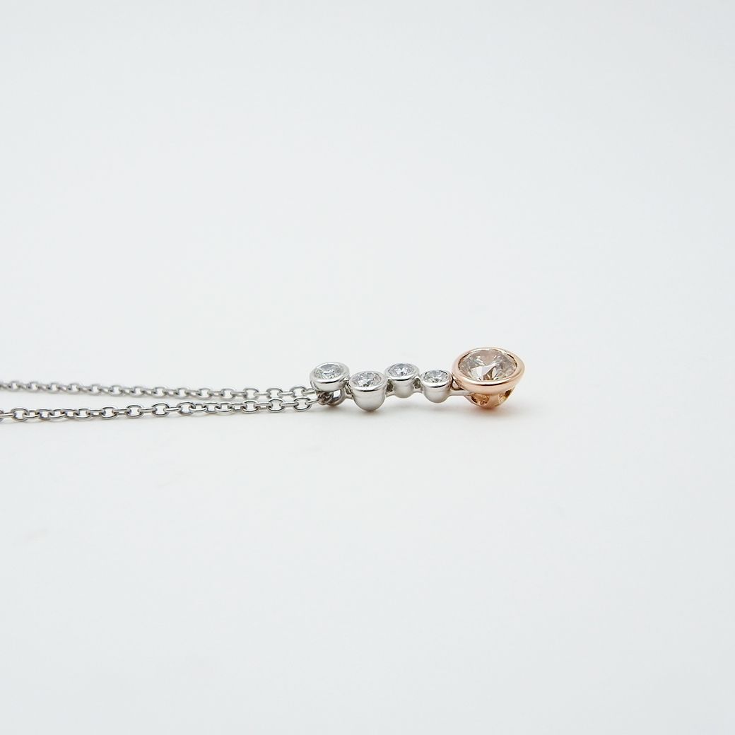 カシケイ ベゼル ペンダント ネックレス ブラウンダイヤモンド