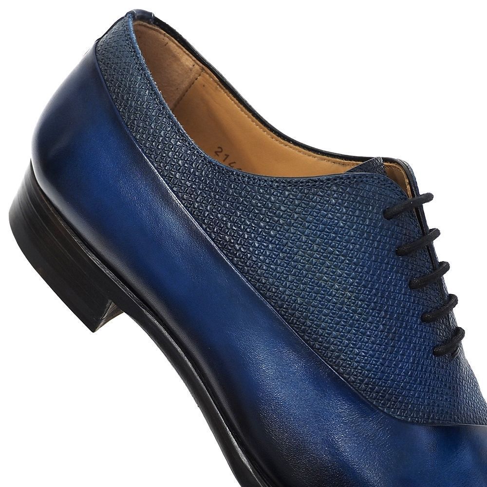 新品 MAGNANNI レザーシューズ 【サイズ：39】 ブルー パティーヌ 革靴