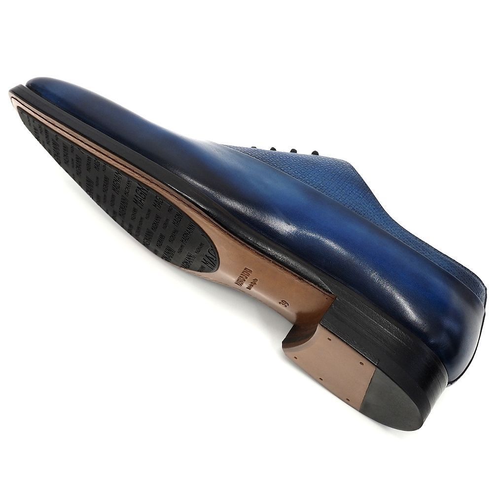 新品 MAGNANNI レザーシューズ 【サイズ：39】 ブルー パティーヌ 革靴