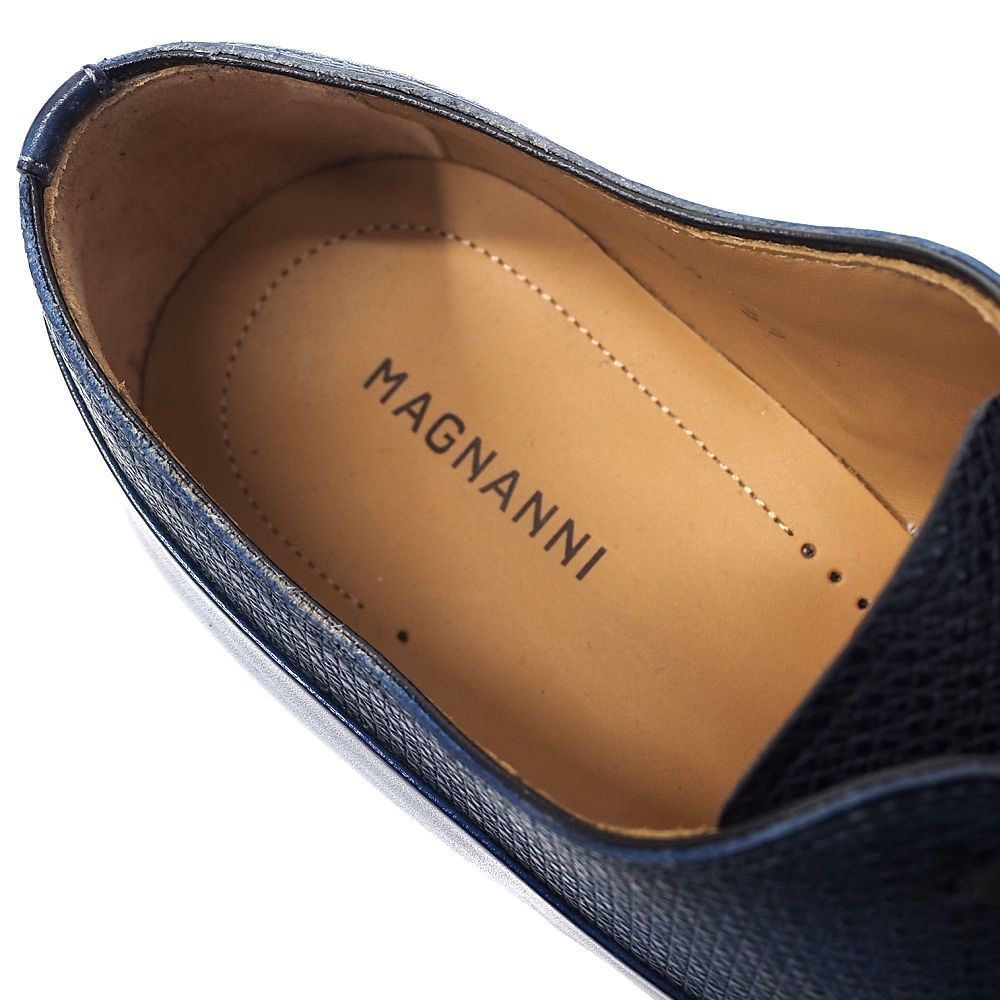新品 MAGNANNI レザーシューズ 【サイズ：39】 ブルー パティーヌ 革靴