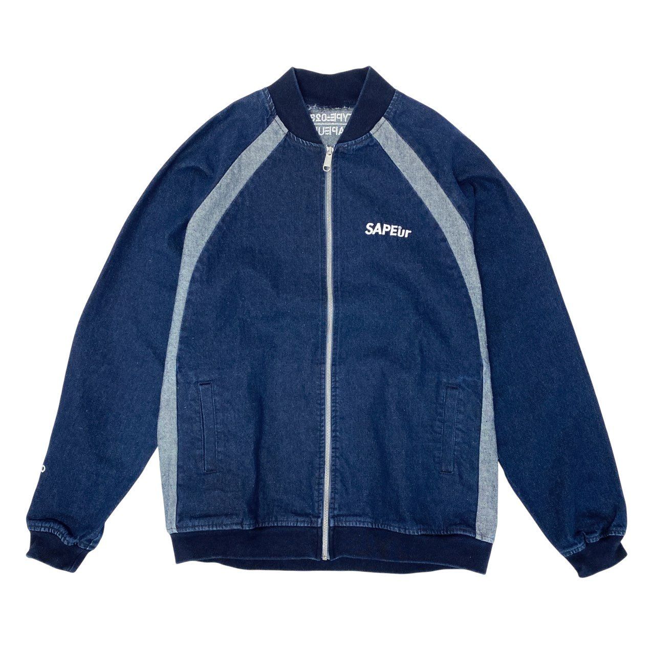 15Ⅼ1【美品】SUPEur サプール デニムトラックジャケット ジップアップ