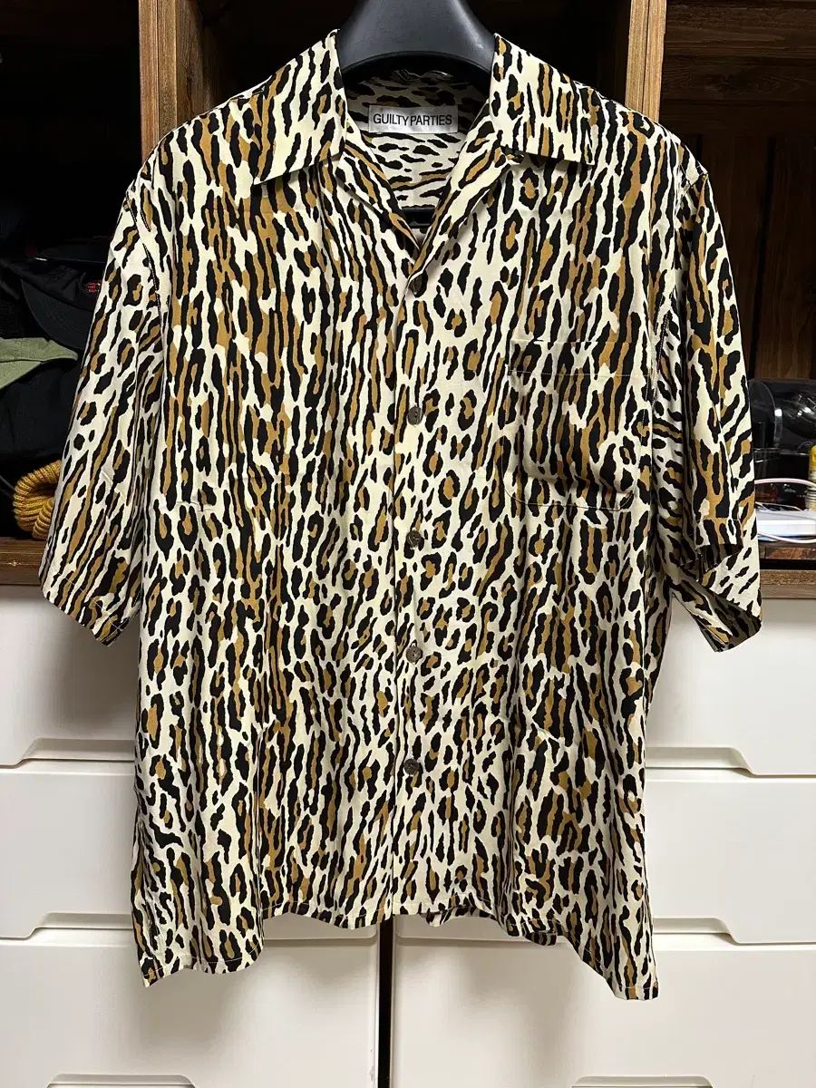 ワコマリア レオパード ハワイアン シャツ L