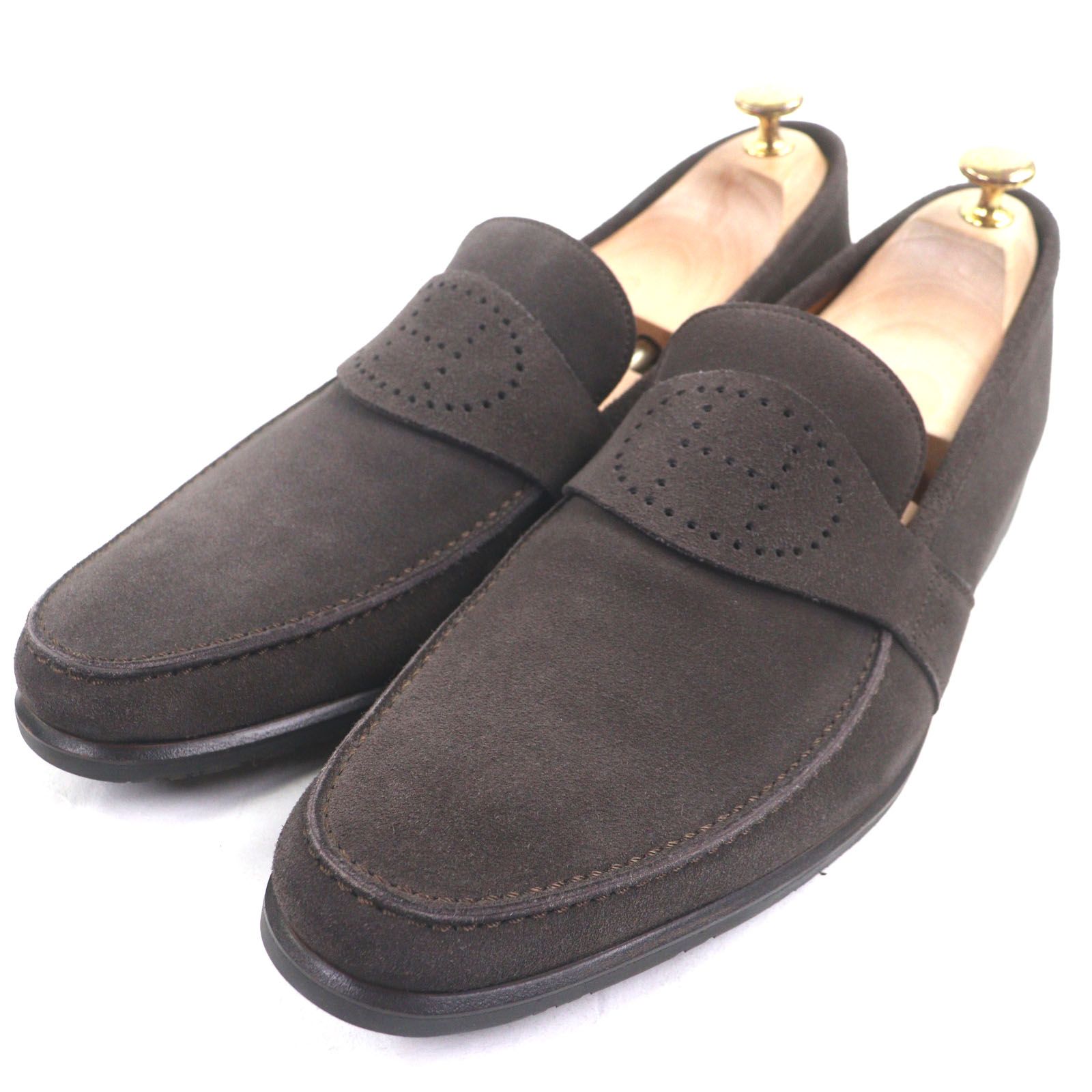 極美品▽HERMES エルメス エブリン パンチングHロゴ スウェードレザー