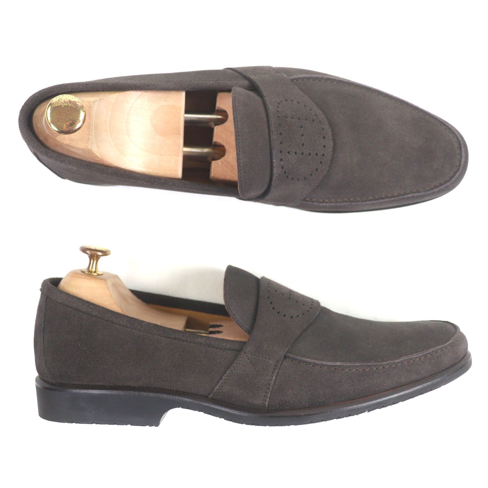 極美品▽HERMES エルメス エブリン パンチングHロゴ スウェードレザー