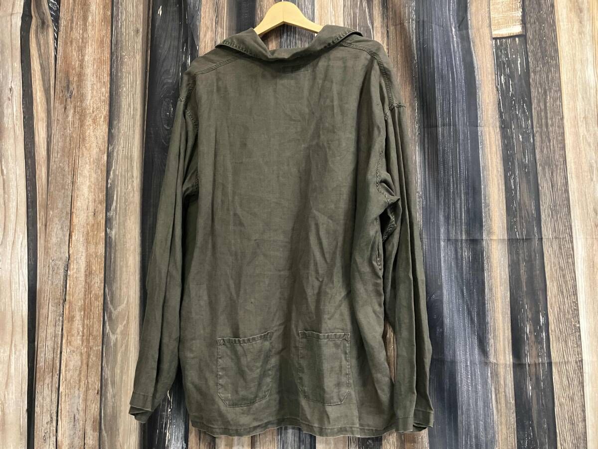 NIGEL CABOURN ナイジェルケーボン プルオーバーヘンプシャツ 長袖シャツ 8046-00-10002 チャコール 52